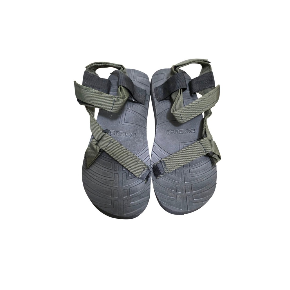 Sandugo Mans Outdoor Hiking Sandals Black/Olive Adjustable Strap‎ Size 11